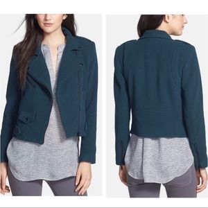 Rebecca Minkoff Wes Wool Blend Moto Jacket S